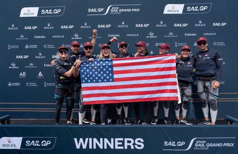 USA - Winners celebrate- Day 2 - Spain Sail Grand Prix - Valencia - September 6, 2026 - photo © Jason Ludlow/SailGP