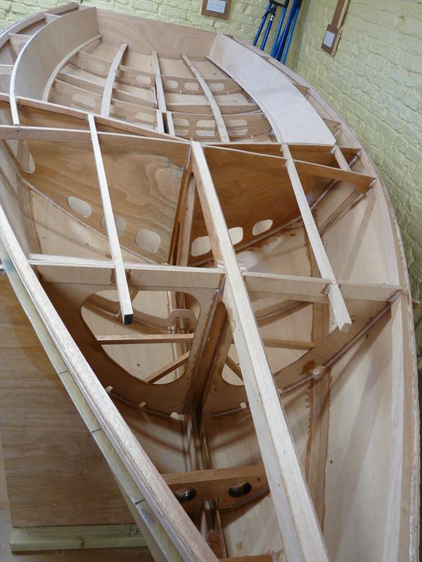 The Farr 3.7 UK demo boat is being built to Bruce Farr's traditional plywood design photo copyright Dave Butler taken at  and featuring the Farr 3.7 class