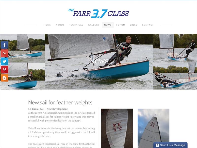 The new UK Farr 3.7 Class website photo copyright UK Farr 3.7 Class taken at  and featuring the Farr 3.7 class