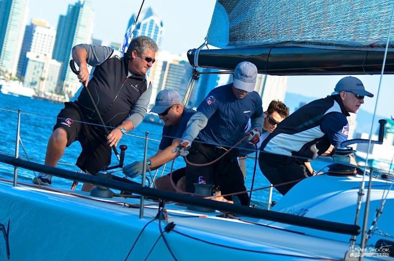 Rick Goebel on Insanity during the Farr 40 Midwinters at San Diego photo copyright Sara Proctor / www.sailfastphotography.com taken at San Diego Yacht Club and featuring the Farr 40 class