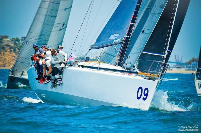 Santa Barbara skipper John Demourkas basically has an entirely new crew aboard Groovederci, which opened the West Coast Coast Championship with a strong score line on day 1 of the Farr 40 West Coast Championship photo copyright Sara Proctor / www.sailfastphotography.com taken at Cabrillo Beach Yacht Club and featuring the Farr 40 class