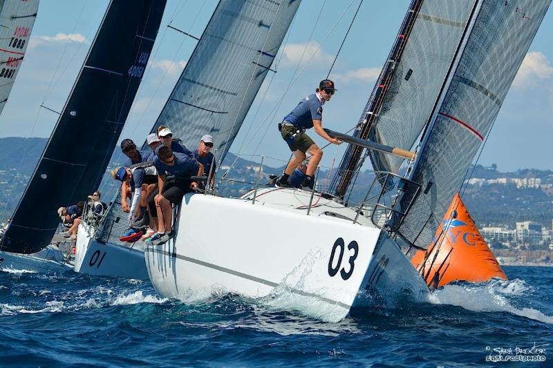 San Diego skipper Rick Goebel earned his first victory on the Farr 40 International Circuit in Race 8 on day 3 of the Farr 40 California Cup photo copyright Sara Proctor / www.sailfastphotography.com taken at California Yacht Club and featuring the Farr 40 class