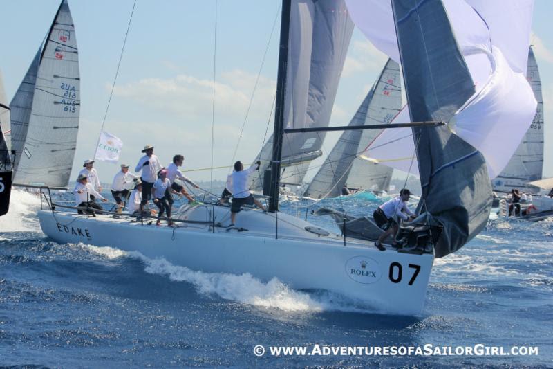 Jeff Carter on Edake on the final day of the Rolex Farr 40 Worlds photo copyright Nic Douglass / www.AdventuresofaSailorGirl.com taken at Royal Sydney Yacht Squadron and featuring the Farr 40 class