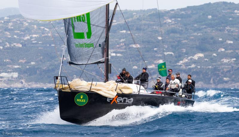 Skipper Luca Pierdomenico has MP 30 in sole possession of third place at the midway mark of Rolex Capri Sailing Week - photo © Farr 40 / ZGN