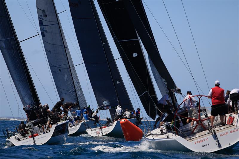 Farr 40 fleet at the Newcastle OD Trophy photo copyright Allan Coker Photography taken at Newcastle Cruising Yacht Club and featuring the Farr 40 class