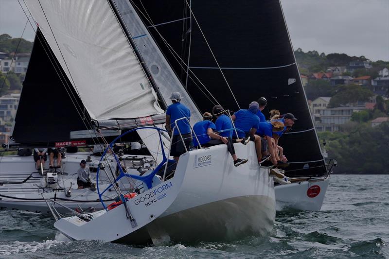 Good Form and Edake on day 1 of the Farr 40 Australian Open Series National Championship photo copyright Tilly Lock taken at Royal Sydney Yacht Squadron and featuring the Farr 40 class