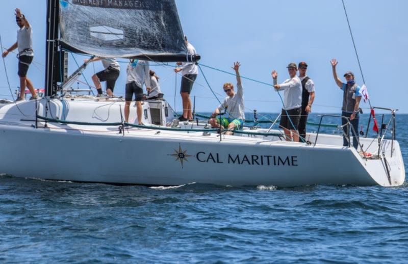 Crew members from Cal Maritime sailed well on Sunday and moved into third place among Corinthian entries at the Farr 40 North American Championship photo copyright Farr 40 Class / Joy Sailing taken at Long Beach Yacht Club and featuring the Farr 40 class