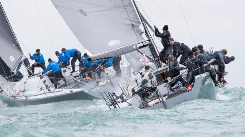 2018 Farr 40 World Championships Day 2 photo copyright Ian Roman / Farr 40 Worlds 2018 taken at Chicago Yacht Club and featuring the Farr 40 class