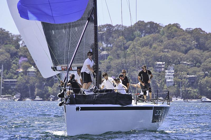 Time to gybe on board Double Black photo copyright Farr 40 Australia taken at Royal Prince Alfred Yacht Club and featuring the Farr 40 class