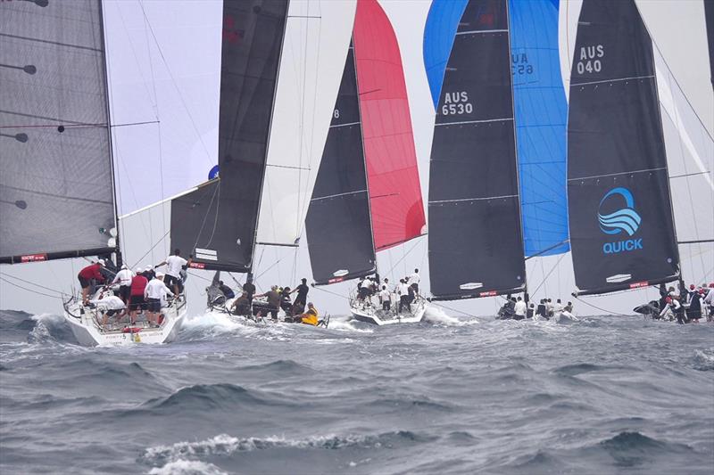 2019 Farr 40 Australian Open Series National Championship fleet downwind on the Macquarie Circle - photo © Tilly Lock