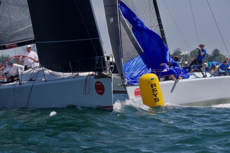 Busy mark rounding - Day 3, Farr 40 Australian Open Series National Championship photo copyright Tilly Lock Media taken at Royal Sydney Yacht Squadron and featuring the Farr 40 class