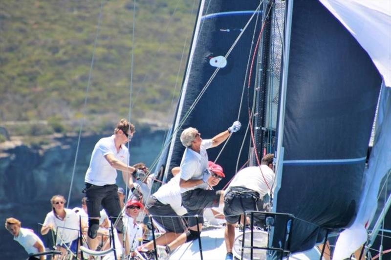 Tim Roberts bossing it at the 2020 NSW State Title photo copyright Farr 40 Australia taken at Cruising Yacht Club of Australia and featuring the Farr 40 class