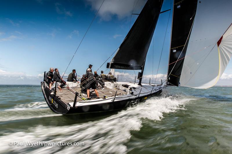 Sir Keith Mills' Ker40  Invictus in the Fast 40  fleet on day 1 of the RORC IRC Championship photo copyright Paul Wyeth / www.pwpictures.com taken at Royal Ocean Racing Club and featuring the Fast 40 class