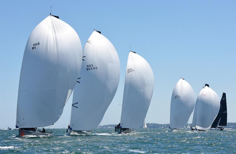 Windward Leeward Racing for FAST40  fleet ahead of the Round the Island Race photo copyright Christopher Gillingham / RSrnYC taken at Royal Southern Yacht Club and featuring the Fast 40 class