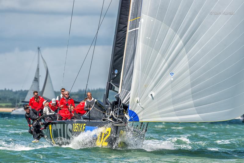 Invictus on day 4 of Lendy Cowes Week 2017 photo copyright Sam Kurtul / www.worldofthelens.co.uk taken at Cowes Combined Clubs and featuring the Fast 40 class