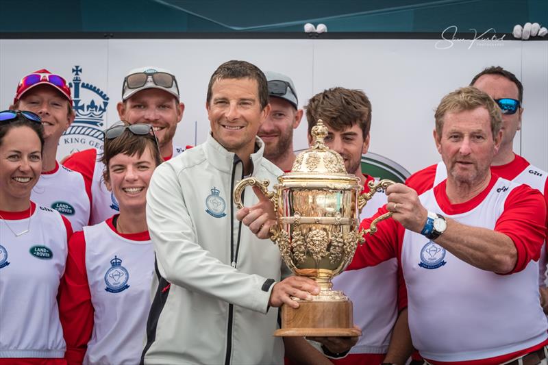 King's Cup at Cowes prize giving photo copyright Sam Kurtul / www.worldofthelens.co.uk taken at Royal Yacht Squadron and featuring the Fast 40 class