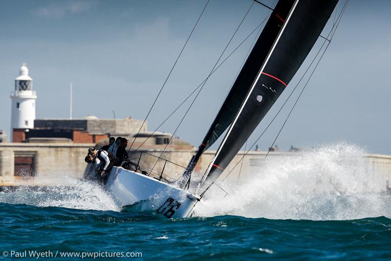 Tokoloshe during RORC Race the Wight photo copyright Paul Wyeth / www.pwpictures.com taken at Royal Ocean Racing Club and featuring the Fast 40 class