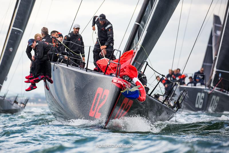 Khumbhu on day 2 of the Vice Admiral's Cup photo copyright Robert Deaves / www.robertdeaves.uk taken at  and featuring the Fast 40 class