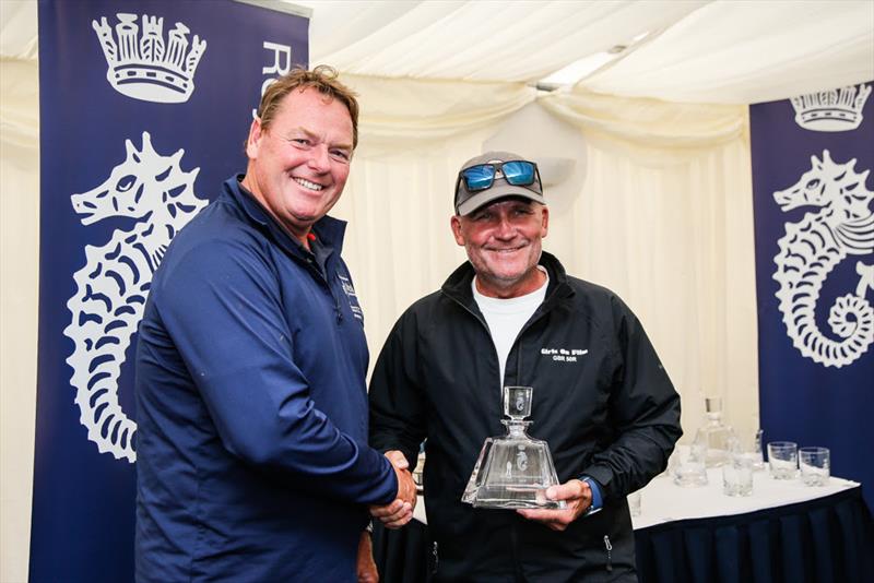 FAST40  Race Director Stuart Childerley with Girls on Film's Darren Marston - RORC IRC National Championship 2019 photo copyright Paul Wyeth taken at Royal Ocean Racing Club and featuring the Fast 40 class