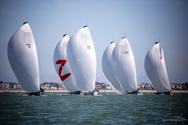 Close racing in the FAST40  Class - Day 1 - 2019 HYS FAST40  National Championship photo copyright Alex & David Irwin / www.sportography.tv taken at  and featuring the Fast 40 class