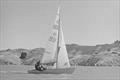 Graham Mander and crew training in Christchurch, Canterbury in the Flying Dutchman ahead of the 1968 Olympic Trials at Pakatoa Island © Mander Family Archive