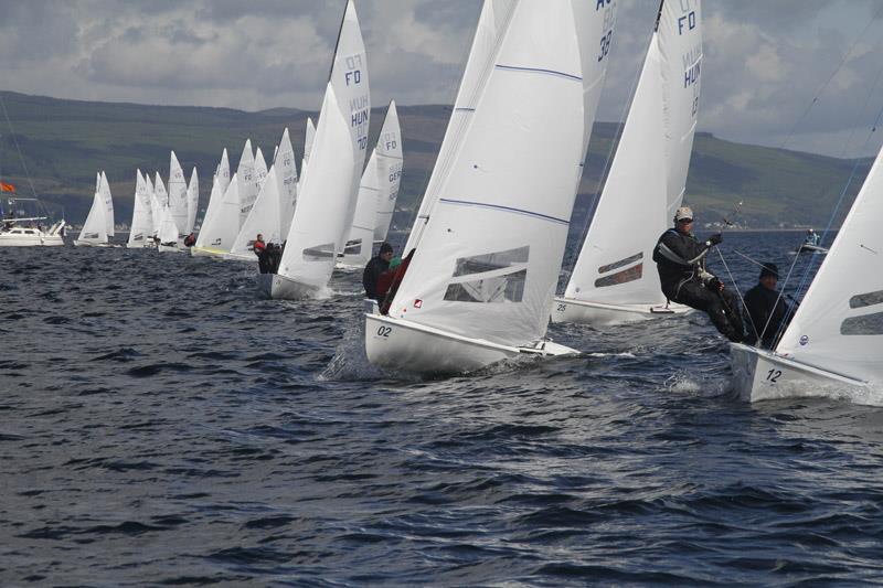 2014 Flying Dutchman World Championships at Largs photo copyright Alan Henderson / www.fotoboat.com taken at Largs Sailing Club and featuring the Flying Dutchman class