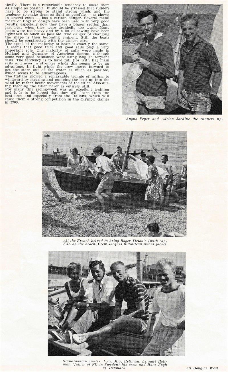 Extracts from Flying Dutchman Bulletin no.22 - November 1959 photo copyright Whitstable YC taken at Whitstable Yacht Club and featuring the Flying Dutchman class