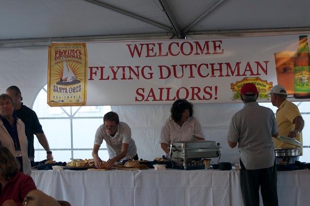 Flying Dutchman worlds prize giving at Santa Cruz Yacht Club photo copyright Richard Phillips taken at Santa Cruz Yacht Club and featuring the Flying Dutchman class