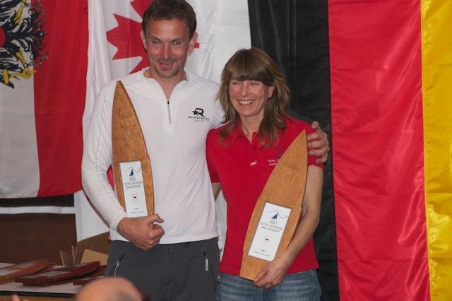 Flying Dutchman worlds prize giving at Santa Cruz Yacht Club photo copyright Richard Phillips taken at Santa Cruz Yacht Club and featuring the Flying Dutchman class