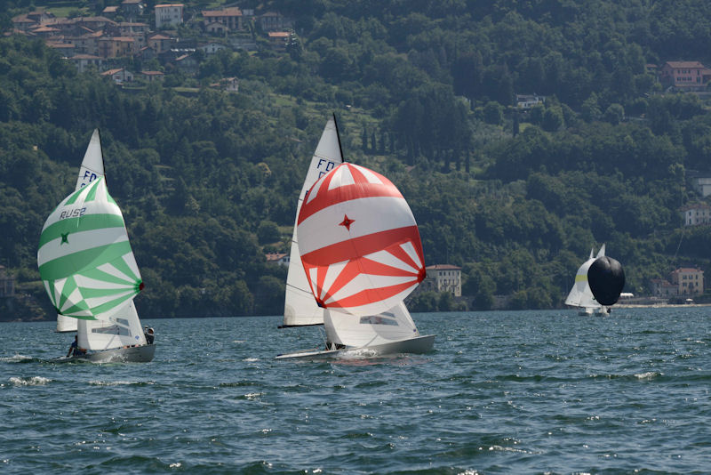 Flying Dutchman racing during the 2012 Vintage Yachting Games on Lake Como photo copyright Vintage Yachting Games 2012 taken at  and featuring the Flying Dutchman class