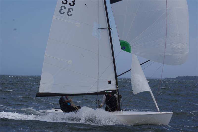 Ian McCrossin and Peter Bevis, sailing in their second regatta together, are in contention for the championship - Flying Dutchman Australian Championship 2026 - photo © Jeanette Severs