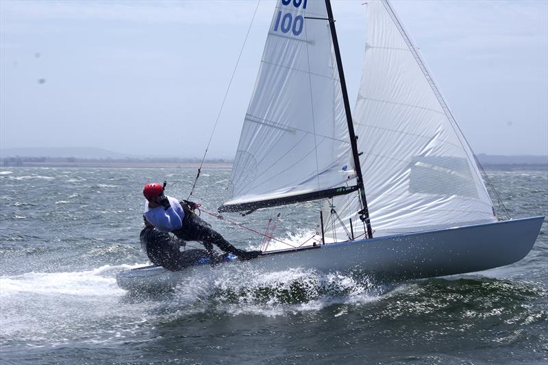 Despite gear problems in race one, Matt Draper and Thomas Stuchbery in Freight Train AUS001 won races two, three and four, and placed second in race five and six photo copyright Jeanette Severs taken at Metung Yacht Club and featuring the Flying Dutchman class
