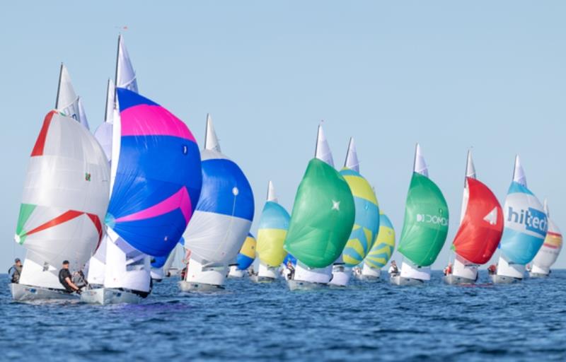 World Championship start off Kiel-Schilksee: The Flying Dutchman in their first race of the World Championship photo copyright Christian Beeck / Kieler Woche 2026 taken at Kieler Yacht Club and featuring the Flying Dutchman class