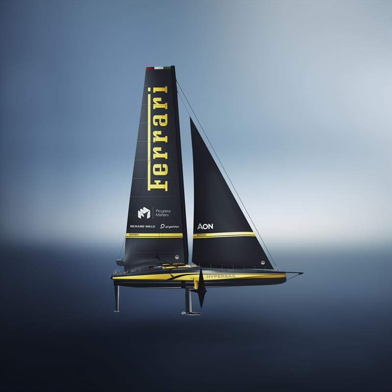 Ferrari reveals the Hypersail livery photo copyright Ferrari taken at  and featuring the Ferrari Hypersail class