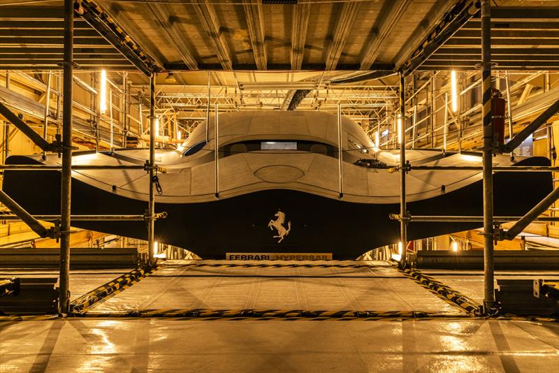 View from the stern in the shipyard - photo © Ferrari Hypersail