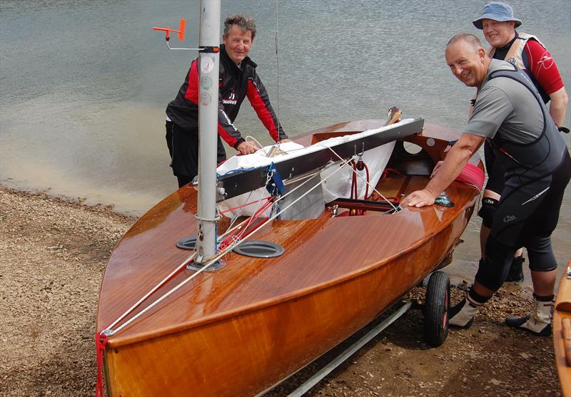 An important element of the Classic Finn scene is in the way that the helms share and help each other. Even the competition afloat is still fun, ashore it is shared endeavours although this may be 'liquid fuelled'! photo copyright David Henshall Media taken at Roadford Lake Sailing Club and featuring the Finn class