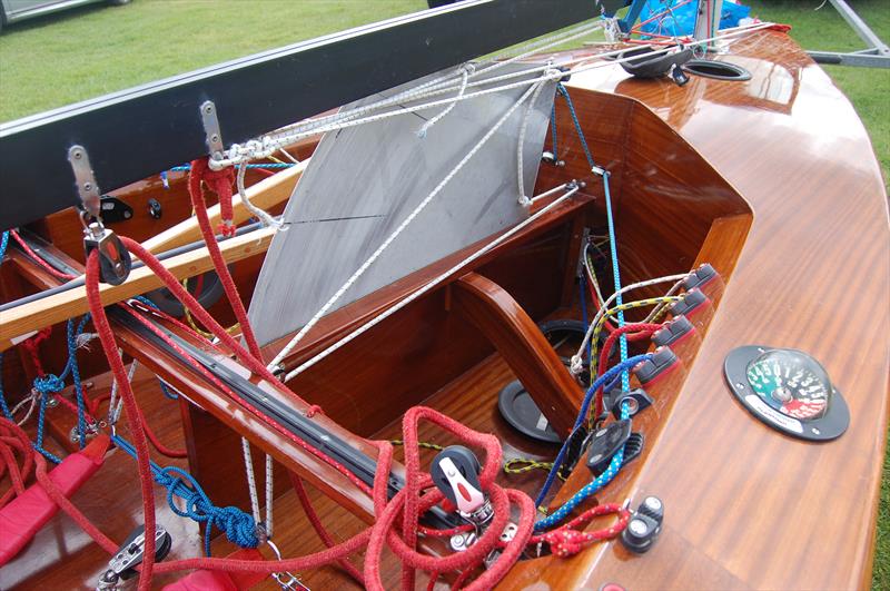 Some of the restored wooden Finns are right at the top end of the 'Concours' league photo copyright David Henshall Media taken at Roadford Lake Sailing Club and featuring the Finn class