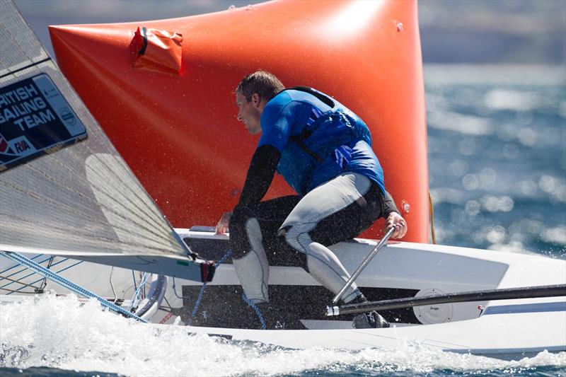 Ed Wright on day 6 of the ISAF Sailing World Championship photo copyright Ocean Images / British Sailing Team taken at  and featuring the Finn class