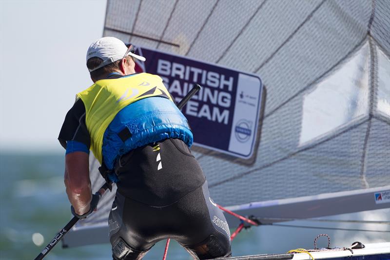 Giles Scott on day 4 at ISAF Sailing World Cup Miami photo copyright Ocean Images / British Sailing Team taken at Coconut Grove Sailing Club and featuring the Finn class