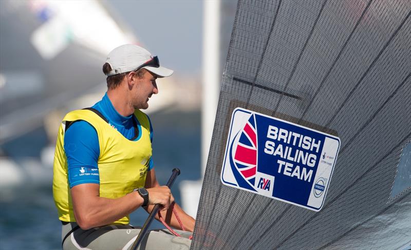 Giles Scott on day 5 at ISAF Sailing World Cup Miami photo copyright Ocean Images / British Sailing Team taken at Coconut Grove Sailing Club and featuring the Finn class