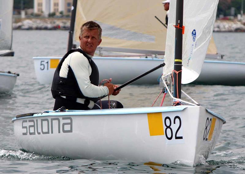 Final day of Finn World Masters at Kavala photo copyright Robert Deaves taken at Nautical Club of Kavala and featuring the Finn class