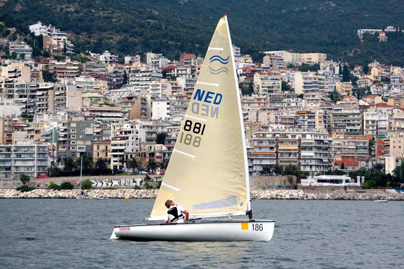 Final day of Finn World Masters at Kavala photo copyright Robert Deaves taken at Nautical Club of Kavala and featuring the Finn class
