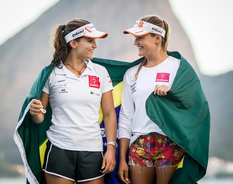 49er FX gold for Martine Grael & Kahena Kunze at the Aquece Rio – International Sailing Regatta photo copyright Jesus Renedo / SailingEnergy / ISAF taken at  and featuring the Finn class