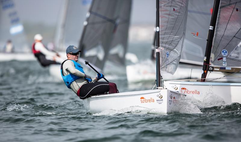 Finns on day 3 of Sailing World Cup Miami photo copyright Pedro Martinez / Sailing Energy taken at Coconut Grove Sailing Club and featuring the Finn class