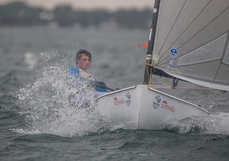 Finns on day 4 of Sailing World Cup Miami photo copyright Jesus Renedo / Sailing Energy taken at Coconut Grove Sailing Club and featuring the Finn class