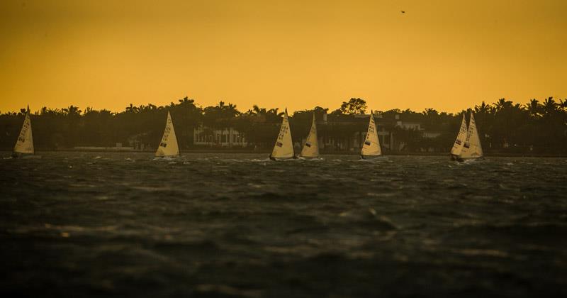 Finns on day 4 of Sailing World Cup Miami photo copyright Jesus Renedo / Sailing Energy taken at Coconut Grove Sailing Club and featuring the Finn class