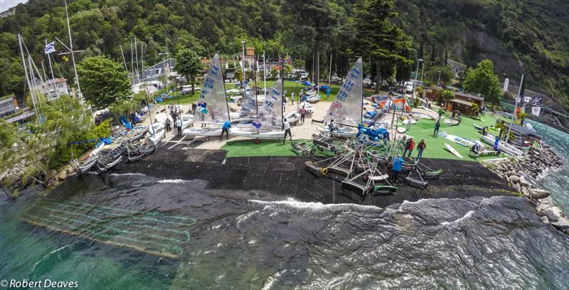 A perfect start to the Finn World Masters photo copyright Robert Deaves taken at Circolo Vela Torbole and featuring the Finn class