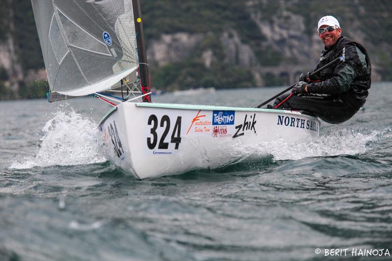 Finn World Masters on Lake Garda photo copyright Berit Hainoja taken at Circolo Vela Torbole and featuring the Finn class