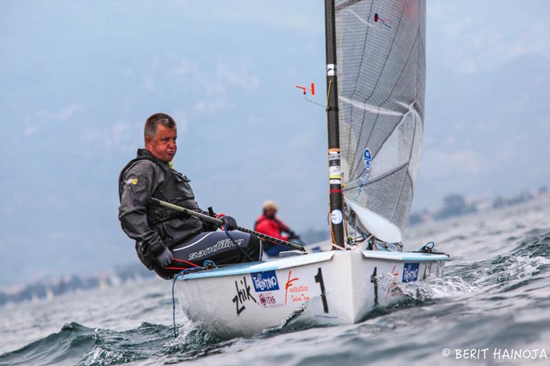 Finn World Masters on Lake Garda photo copyright Berit Hainoja taken at Circolo Vela Torbole and featuring the Finn class