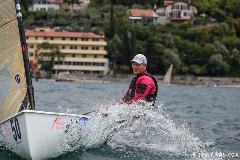 Finn World Masters on Lake Garda photo copyright Berit Hainoja taken at Circolo Vela Torbole and featuring the Finn class